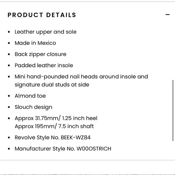 Beek ostrich slouch boot saddle brown - Picture 6 of 9